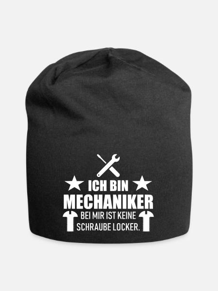 Mechaniker - Jersey-Beanie - Schwarz