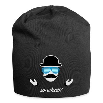 so what sir - Jersey Beanie - black - Front