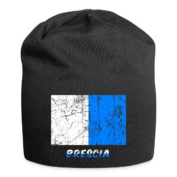 Brescia flag Fahne Flagge flag bandera drapeau - Jersey Beanie - black - Front
