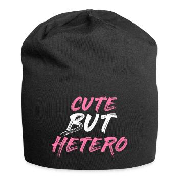 Cute but hetero | Gift for women and men. - Jersey Beanie - black - Front