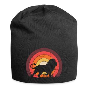 Un lion - Bonnet en jersey - noir - Devant