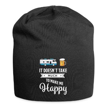 It doesn't take much to make me happy | Funny RV - Jersey Beanie - black - Front