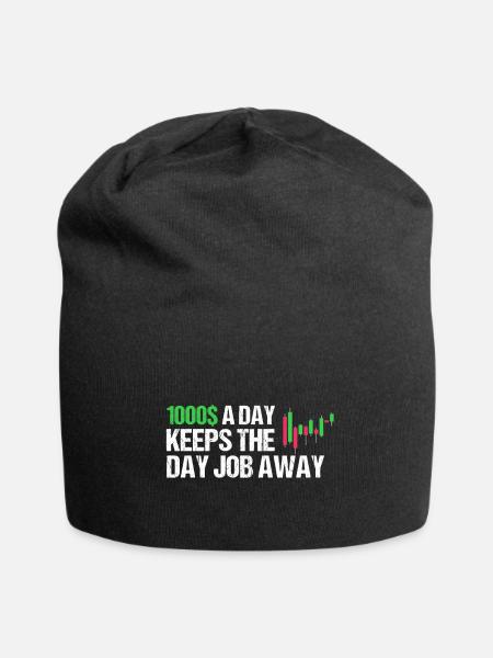 Daytrading T-Shirt Day Trader Finanzielle Freiheit - Jersey-Beanie - Schwarz