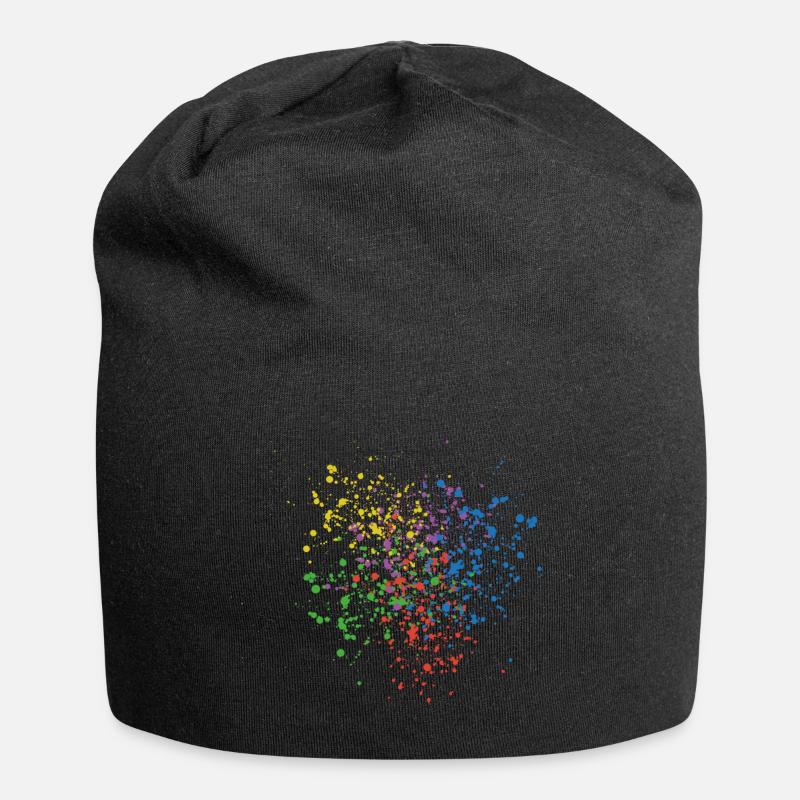 Color spot - Jersey Beanie - black