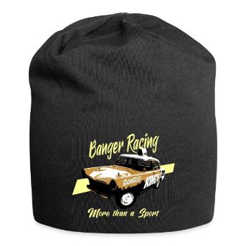Banger Racing - Mehr als ein Sport - Jersey-Beanie - Schwarz - Vorne