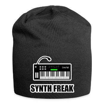 Synth Freak Keyboarder Musiker Music Design - Jersey-Beanie - Schwarz - Vorne