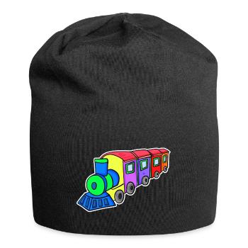 Eisenbahn Dampflok Kinder - Jersey-Beanie - Schwarz - Vorne