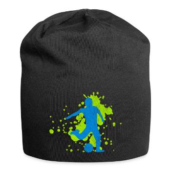 fussball | fußball | fussballer | fußballer - Jersey-Beanie - Schwarz - Vorne