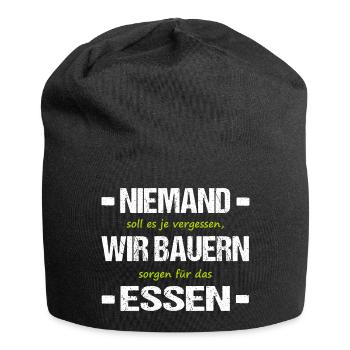 Landwirt Demo Sprüche Protest Bauern Demonstration - Jersey-Beanie - Schwarz - Vorne