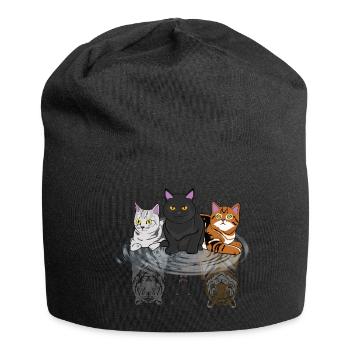 Chats miroir miroir guépard tiger costume - Bonnet en jersey - noir - Devant