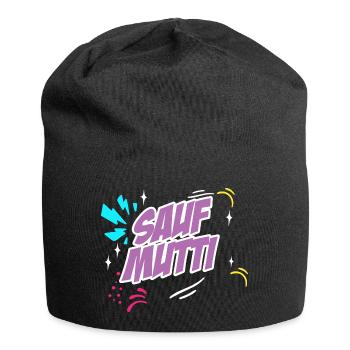 Saufmutti Mama on Tour Muttertagsgeschenk - Jersey-Beanie - Schwarz - Vorne