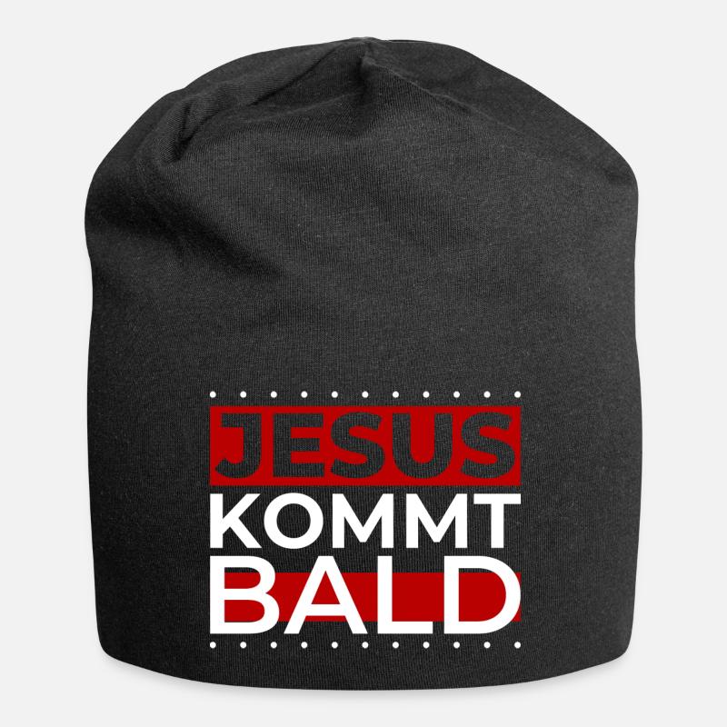 Jesus Christus kommt bald. Bist du bereit? - Jersey-Beanie - Schwarz