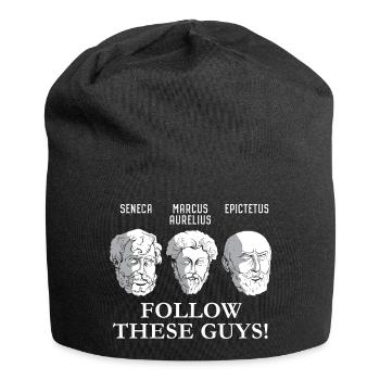 Stoic Stoic Philosophers FOLLOW THESE GUYS - Jersey Beanie - black - Front