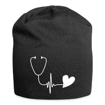 Nurse Krankenschwester Corona - Jersey Beanie - black - Front