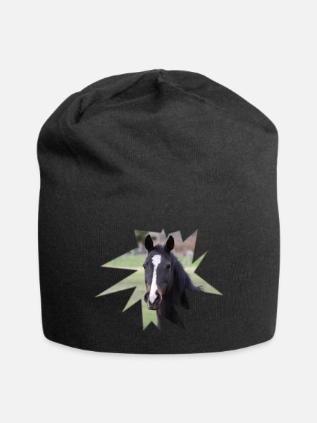 Horse. Horse. - Jersey Beanie - black