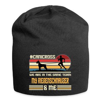canicross rießenschnauzer zughund zughundesport - Jersey-Beanie - Schwarz - Vorne