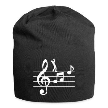 Flute Wind Instruments - Jersey Beanie - black - Front