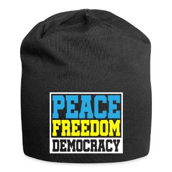 | changeable de couleur Paix Liberté Démocratie - Bonnet en jersey - noir - Devant