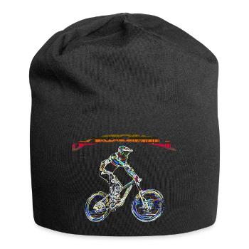 vtt mtb downhill - Bonnet en jersey - noir - Devant