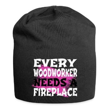 birthday present hearbeat funshirt carpentry best - Jersey Beanie - black - Front