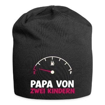 Tank leer Papa von 2 Kindern Vater Vatertag Kind - Jersey-Beanie - Schwarz - Vorne