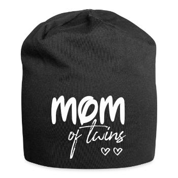mom of twins mama baby eltern - Jersey-Beanie - Schwarz - Vorne