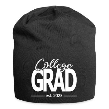 College Grad Est. 2023 Abschlussfeier - Jersey-Beanie - Schwarz - Vorne