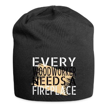 arborists fun cool logging lumberjackwoodworking - Jersey Beanie - black - Front