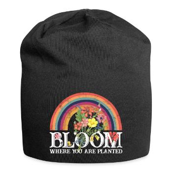 bloom where you are planted Rainbow Blooms - Jersey Beanie - black - Front