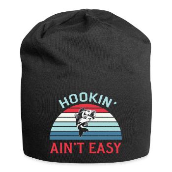 Fischer Fischen Angeln Angel Angler Fische Fisch - Jersey-Beanie - Schwarz - Vorne