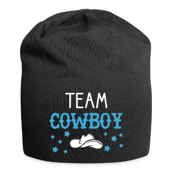 Team Cowboy Announcement Baby Shower - Bonnet en jersey - noir - Devant