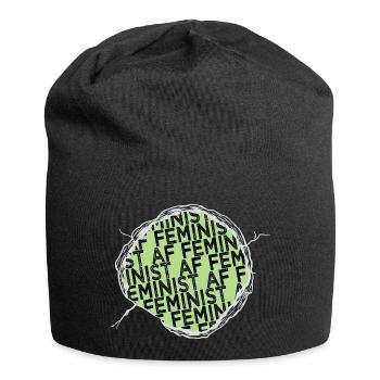 womens march equal women rights joke quotes - Jersey Beanie - black - Front