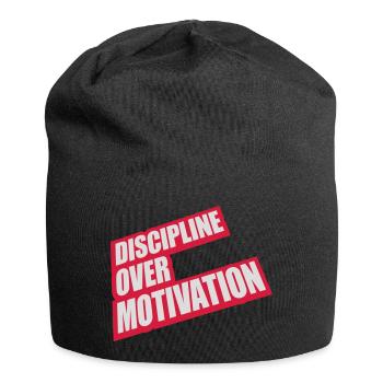 Citation de discipline sur la motivation - Bonnet en jersey - noir - Devant