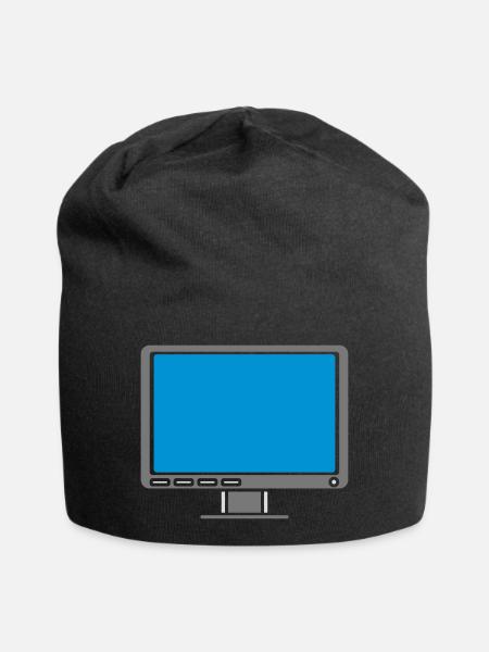 Design Bildschirm Anzeige Computer - Jersey-Beanie - Schwarz