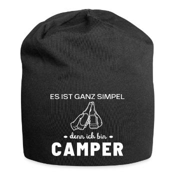 C’est facile, parce que je suis campeur - Bonnet en jersey - noir - Devant