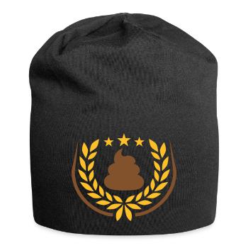 Scheiße Haufen Lorbeerkranz Sterne - Jersey-Beanie - Schwarz - Vorne