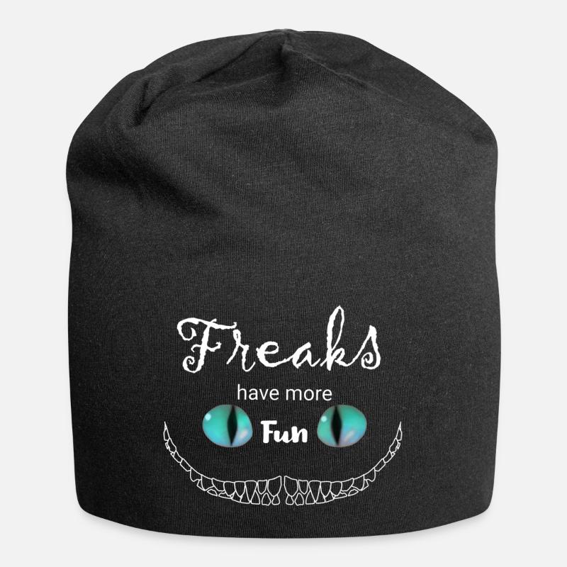 white Freaks have more Fun Cheshire Cat - Jersey-Beanie - Schwarz