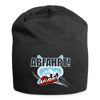 Abfahrt Oida! Skifahren Österreich Dialekt - Jersey-Beanie - Schwarz - Vorne