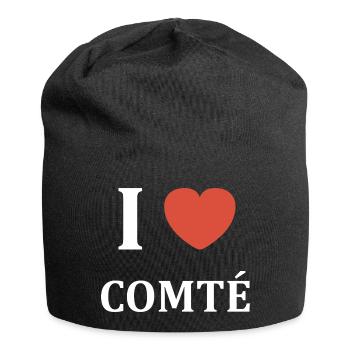 i love comté - Bonnet en jersey - noir - Devant