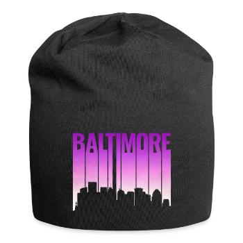 Baltimore Skyline Gradient - Jersey Beanie - black - Front