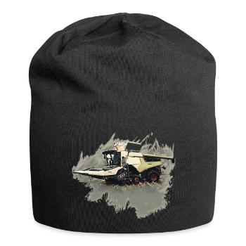 Corn Picker Combine Harvester Tractor - Jersey Beanie - black - Front