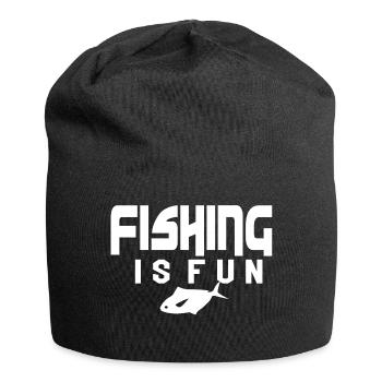 Fishing is fun. Evolution Angler Fishing Fishing - Jersey Beanie - black - Front