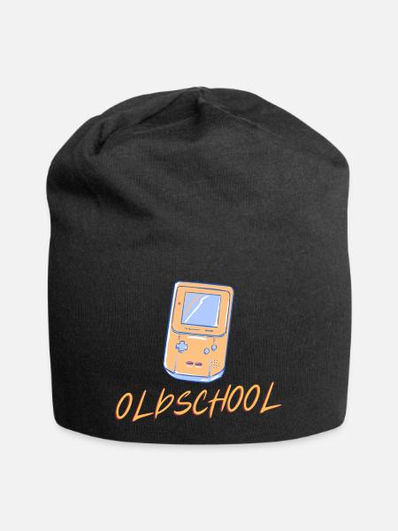 Retro-Spielekonsole "OLDSCHOOL" - Jersey-Beanie - Schwarz