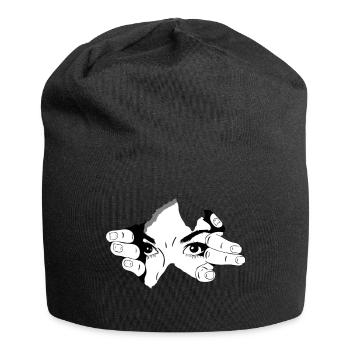 Black and white eyes - Jersey Beanie - black - Front