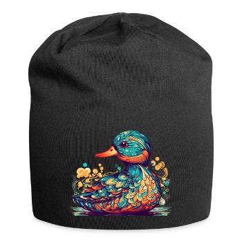 Un canard magnifique comme un bel oiseau aquatique - Bonnet en jersey - noir - Devant