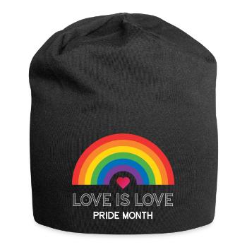 L’amour est l’amour. Mois de la fierté. - Bonnet en jersey - noir - Devant