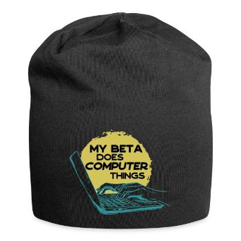 My beta makes computer things programmers - Jersey Beanie - black - Front