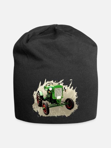 Deutz F1M 414 Bauernschlepper - Jersey-Beanie - Schwarz