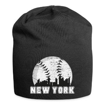 Amateur de baseball Skyline de New York - Bonnet en jersey - noir - Devant