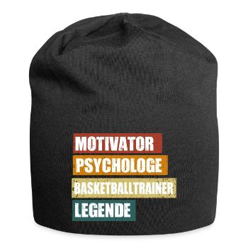 Lustiger Basketballtrainer Spruch - Jersey-Beanie - Schwarz - Vorne